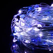 20 LED Mikrolempučių Girlianda, Šalta Balta + Mėlyna, 1,9 m