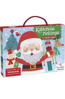 Kalėdinis rinkinys 2-3 metų vaikams su užduočių knygele. 4 dėlionės su liečiamaisiais elementais