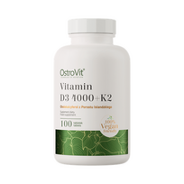 OstroVit Vitamin D3 4000 IU + K2 VEGE 100 tablečių – Kaulų, širdies ir imuniteto sveikatos palaikymui