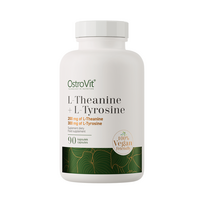 OstroVit L-Theanine + L-Tyrosine VEGE 90 kapsulės – Fokusui, atsipalaidavimui ir proto aiškumui