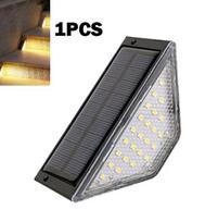 1/2/4 vnt. LED saulės laiptų šviestuvas 3000K vandeniui atsparus lauko sodo tako kiemo terasos turėklų pakopos šviestuvas kraštovaizdžio šviestuvas 1Pc