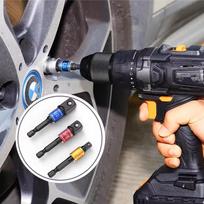 Smūginio suktuvo lizdo prailginimo adapteris Prailgintas keitiklis Elektrinis grąžtas Šešiakampis į didelio greičio veržlę Vyriškas kvadratinis veržliaraktis 1/4 3/8 1/2