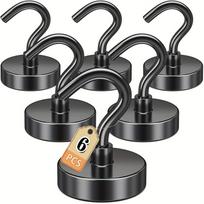 6 vnt. NdFeB stiprus magnetinis raktų pakabukas magnetinis magnetinis kabliukas magnetinis sagtelė nuolatinis magnetas magnetas apvalus magnetinis siurbimo kabliukas 6 pieces