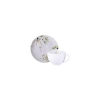 TRAMONTINA MAGNOLIA PORCELIANO ARBATOS PUODELIS 250ML + LĖKŠTUTĖ, 3 VNT.