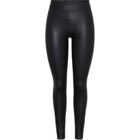 Odinės kelnės moterims, Juoda, New shiny fleece leggings