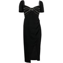 Midi suknelė moterims, Juoda, Black diamante bust midi dress
