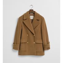 Paltas moterims, Ruda, wool mid length peacoat