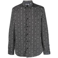 Marškiniai ilgomis rankovėmis vyrams, Juoda, S print shirts
