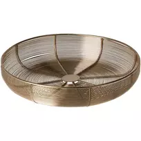 Metalinis dekoratyvinis krepšelis WIRE, auksinės sp., 31 x 6 cm