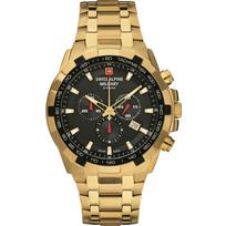 Swiss Alpine Military by Grovana Star Fighter Chronograph Black Dial Quartz 7043.9117 100M vyriškas laikrodis juoda
