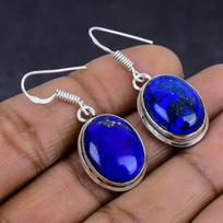 Lapis Lazuli brangakmenis 925 prabos sidabro papuošalas auskaras 1,46