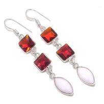 Citrine, Chalcedony Gemstone 925 Silver Gift Jewelry Earring 2.60