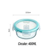 High Borosilicate Glass Lunch Box Sets Microwave Oven Bento Bowl Sealed Picnic Box Office Workers' Fresh-keeping Box Lunch Box