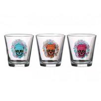 Verres calaveras 25,5 cL tête de mort mexicaine