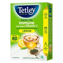 Tetley Žalioji arbata su citrinos skoniu 100g Imunitetui Su pridėtu vitaminu C Pakanka 80 puodelių Turtinga antioksidantų