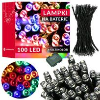 LED girlianda su laikmačiu, 100 diodų, daugiaspalvė, 10,5 m