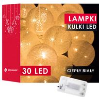 Dekoratyvinė šviesų girlianda 30 LED, šilta balta spalva, 6,1 m