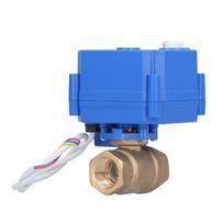 Motorizuotas rutulinis ventilis žalvarinis tiesus vamzdis slėgio įrenginys su jungiklio indikacija BSP DN15 DC12V