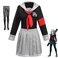 Anime Super Danganronpa Peko Pekoyama Cosplay Kostiumas Mokyklos JK Uniforma Mergaitėms Jūreivių Apranga Pilnas Rinkinys Helovino Karnavalo Šventė S 40-45kg smėlis