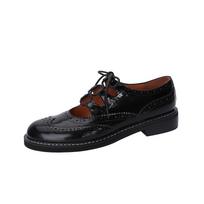 Madingi moteriški tikros odos Oxford batai Apvalus priekis Juodi Balti Moteriški Batraiščiai Brogues Mėgstamiausi Laisvalaikio Batai Moterims Odiniai Batai 2025 6 balta