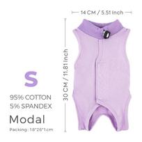 Kvėpuojantis Elastingas Katės Reabilitacinis Kostiumas - Lengvas, Apsaugantis nuo laižymo, Pooperacinis ir Nujunkymo Pagalbininkas Katėms Modal Cotton [Card + Pearl Bag]