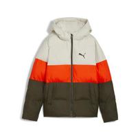 Puma žieminė striukė berniukams Puma Poly Hooded Puffer Jacket Dark Olive 62650270, žalia