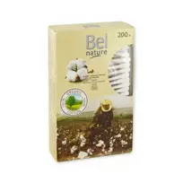 NATURE ECOCERT ekologiški medvilniniai tamponai kartonas 200 vnt.