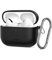 Juodas dėklas Apple Airpods Pro 3 ausinėms "Tech-Protect Silicone Hook"