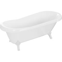 Mexen Retro laisvai pastatoma vonia 170 x 75 cm, balta, baltos kojelės - 53251707500-20
