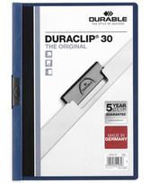 Aplankas su spaustuku DURABLE Duraclip, A4, tamsiai mėlynas