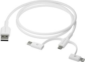 Dbramante1928 - Re-charge - 3in1 Cable–USB A to USB-A,C & Lightn-W