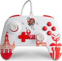 Powera Enhanced Wired Controller For Nintendo Switch – Mario Red/White
