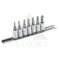Antgaliai su galvute Torx  ir ertme T10-T40, 1/4 7 vnt