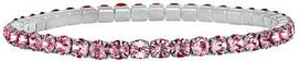 Crystalp Elastinė teniso apyrankė su rožiniais Swarovski kristalais Aura 22270.LRO.E