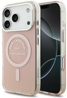 Karl Lagerfeld IML Karl RSG Logo MagSafe dėklas skirtas Apple iPhone 17 Pro rožinės spalvos