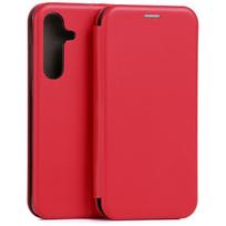 Beline Magnetic Book Case for Samsung Galaxy S25 FE, red