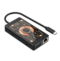Qualo QTPB5-HUB-18 HUB 9-in-1 USB-C / 2x USB-A / RJ-45 / VGA / D-Sub / HDMI / 3.5mm Jack
