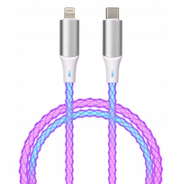 Qualo QCS-CL-00 Glowing USB-C to Lightning Cable / 12W / 1m / LED