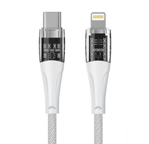 Qualo QTCN-CL-00 Transparent Nylon Cable USB-C – Lightning / 12W / 1.5m / white
