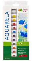 Akvarelė HAPPY COLOR STUDIO+, 12 spalvų, 12 ml tūtelėse