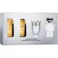 Rinkinys vyrams Paco Rabanne miniatiūrų rinkinys Invictus 5 ml + Phantom 5 ml + 1 Million 5 ml
