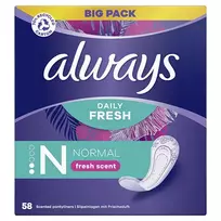Always Dailies Fresh and Protect Normal Fresh Panty Liners 58 Count