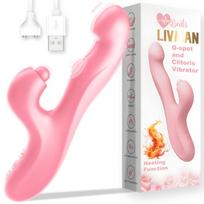 Klitorio stimuliatorius, G taško ir analinis vibratorius LIVMAN A-35 su 10 vibruojančių, 5 pulsuojančiais, 3 tapšnojančiais režimais ir šildymo funkcija