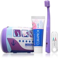 Curaprox Kids Travel Set kelioninis rinkinys dantims, liežuviui ir dantenoms vaikams