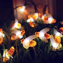 20/50/100 LED saulės energija veikiantys mielos bitės pasakų girliandos Sodo pasakų girliandos 8 režimų lauko apšvietimas Velykų Kalėdų Vestuvių Dekorui 8 modes 5M 20LEDs