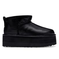 UGG Classic Ultra Mini Platform Boot Black Leather (Womens) Women Sneakers 1141510-BLLE 39