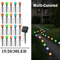 30 LED Saulės Burbulo Kamuolio Vejos Šviestuvai Vandeniui Atspari Saulės Takelio Girlianda Lauko Sodui, Terasoms, Takų Apšvietimo Dekoracija warm-15LED5M