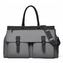 Men's Casual Luggage Bag Large Capacity Business Commuter Handbag Travel Bag Dry Wet Separation Simple Gym Bag pilka spalva