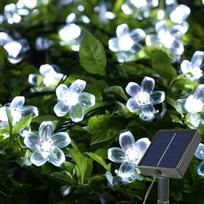 Lauko saulės šviesos diodų girlianda „Žydinčios vyšnios“ Sodo Kalėdų šventės dekoras Saulės girlianda Vestuvių vakarėlio dekoracija 5m20led-multicolor