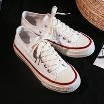 replica low-top canvas shoes women's summer Harajuku street shooting retro student shoes trendy shoes 35